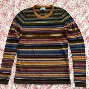 Multicolor Striped Long Sleeve Sweater